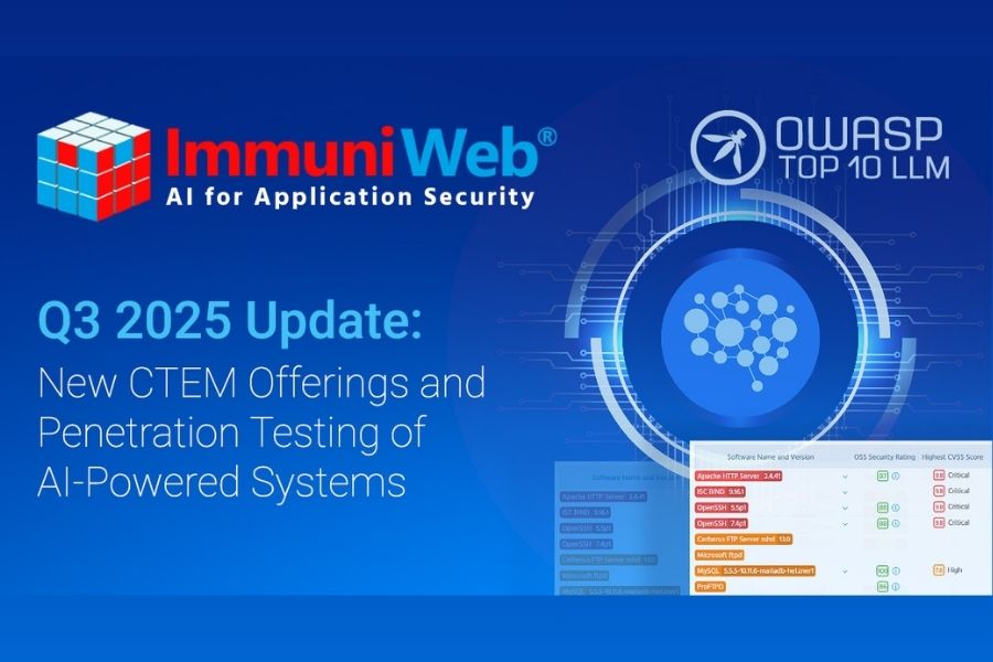 Immuniweb Output ImmuniWeb Q3 2025 Product Updates: Expanded CTEM Solutions and AI ...